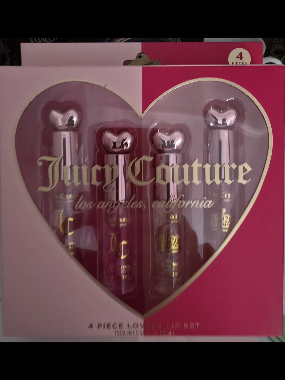 Juicy Couture Pink Heart-Top Lip Balm Set